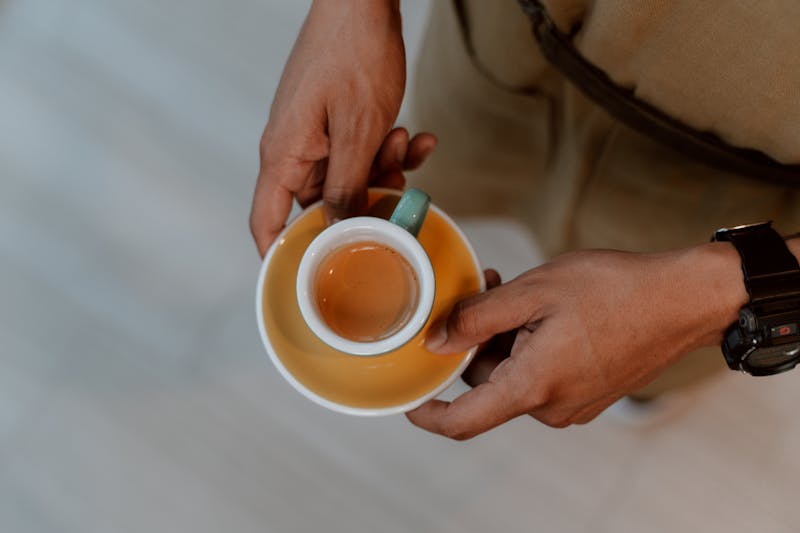 Rich Italian espresso in a classic ceramic cup