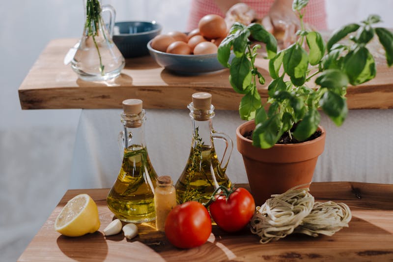 Fresh ingredients prepared at Papa Ginos